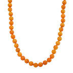 Honey Jade Beads Necklace (Size 20) with Magnetic Clasp in Yellow Gold Plated Sterling Silver 720.00 Ct._8242213