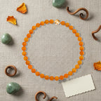 Honey Jade Beads Necklace (Size 20) with Magnetic Clasp in Yellow Gold Plated Sterling Silver 720.00 Ct._8242213_2