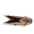 Set of 2 Structured Panel Bag with Silver Chain Strap & Matching Card Slot Purse - Brown_8242677_9