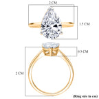 Luxuriant - 14K Yellow Gold SGL Certified Lab Grown Diamond (VS/E-F) Pear Cut Solitaire Ring 2.00 Ct._8242865_5
