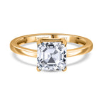 Luxuriant 14K Yellow Gold SGL Certified Lab Grown Diamond (VS/EF) Asscher Cut Ring 2.00 Ct._8242879