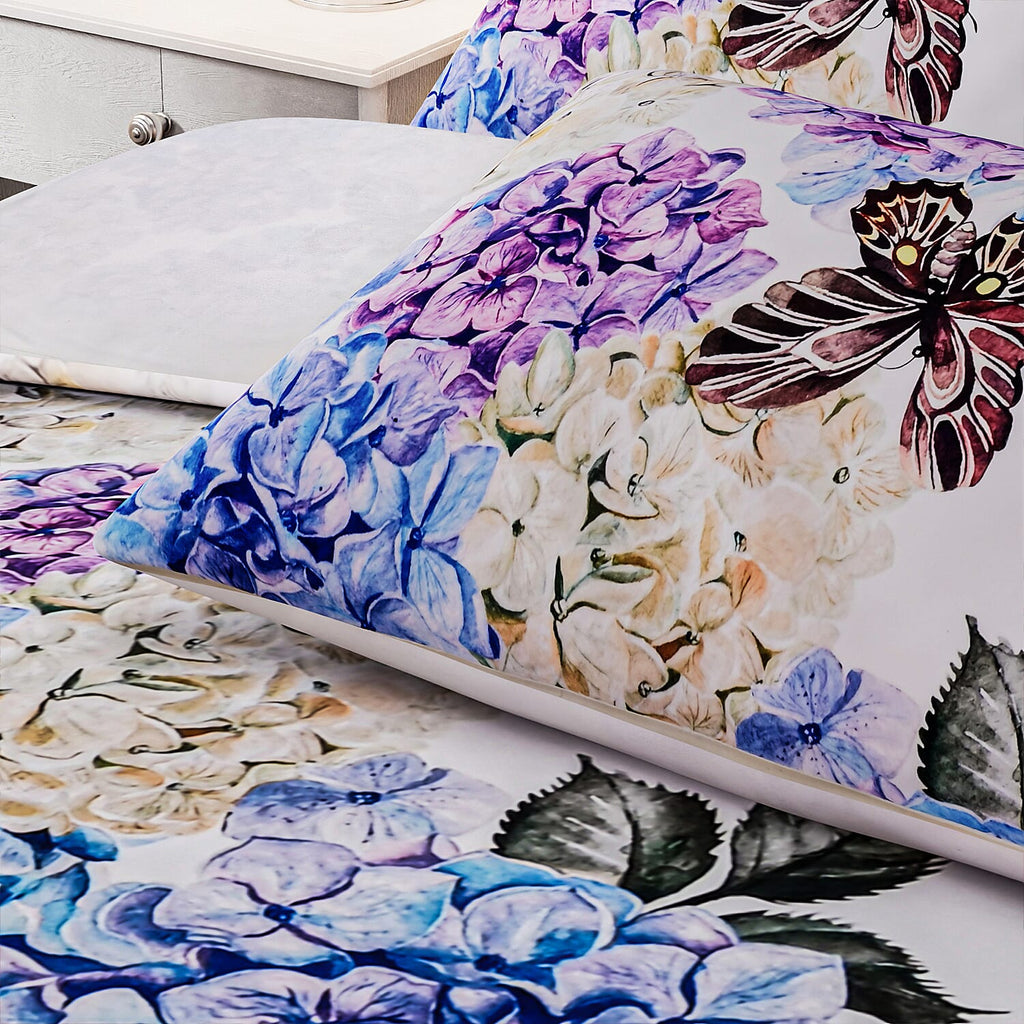 LIVMORE 3-Piece Digital Floral Print Duvet Set (Double, 200 x 200 cm) - White & Multicolour_8243283_3