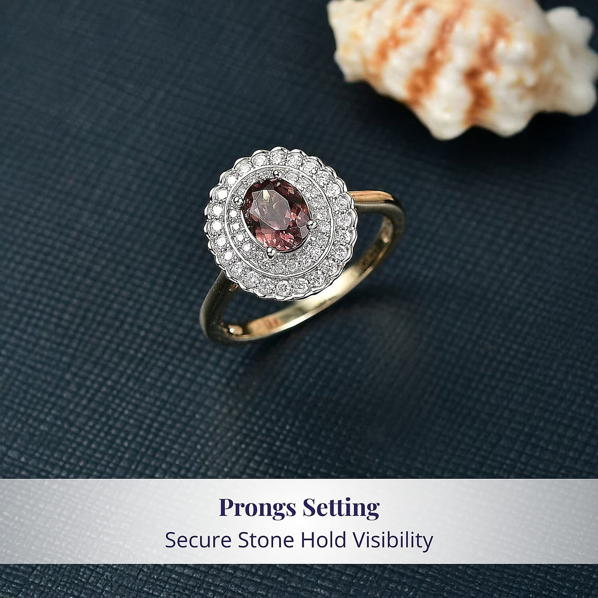 Certified and Appraised LUXORO AAA Colour Change Garnet, White Diamond I2 Main Stone With Side Stone Ring in 10K Yellow Gold , Gold Wt.3.31 Gms 2.110 Ct. 8243312 3
