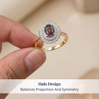 Luxoro 10K Yellow Gold AAA Colour Change Garnet, White Diamond I2 Main Stone With Side Stone Ring, Gold Wt.3.31 Gms  2.110  Ct._8243312_4