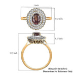 Luxoro 10K Yellow Gold AAA Colour Change Garnet, White Diamond I2 Main Stone With Side Stone Ring, Gold Wt.3.31 Gms  2.110  Ct._8243312_5