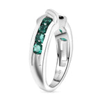 Lab Grown Emerald Ring in Rhodium Overlay Sterling Silver_8243332_3
