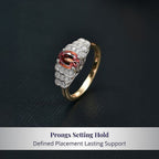 Luxoro 10K Yellow Gold AAA Colour Change Garnet, White Diamond I2 Main Stone With Side Stone Ring, Gold Wt.3.05 Gms  1.590  Ct._8243355_3