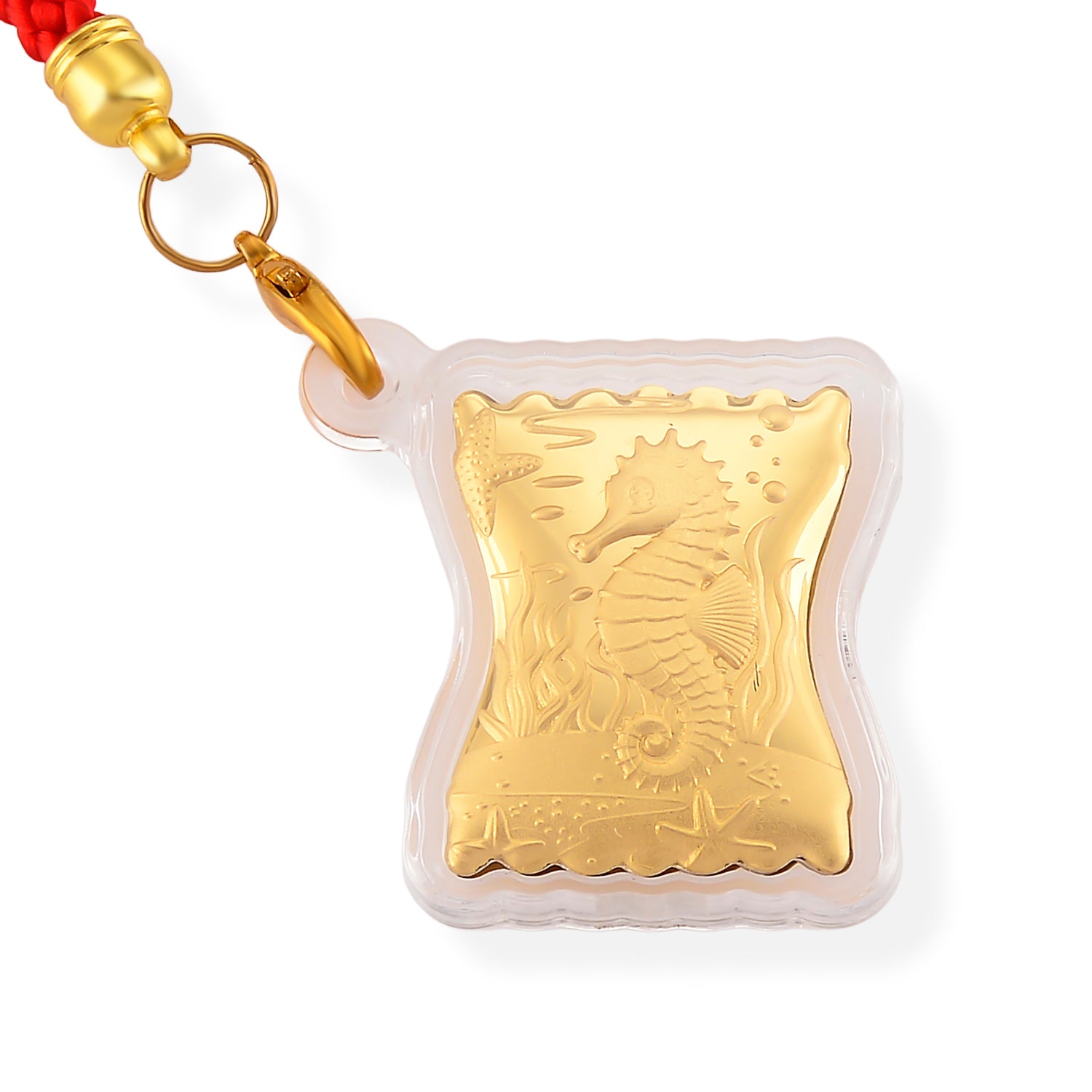 24K Yellow Gold (99.9% Purity) Gold Seahorse Collectible 8243698 3