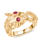 EverTrue African Ruby Panther Ring Pure Yellow Plated_8243980