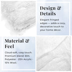 Supersoft Mohair Wool Cozy Mix Blanket with Timeless Appeal (Size 170x130 cm) - Ivory_8244664_4