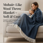 Patterned Throw Blanket (Size 130x1 cm) - Beige_8244666_1