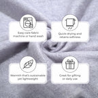 Supersoft Mohair Wool Cozy Mix Blanket with Timeless Appeal (Size 170x130 cm) - Rust_8244668_3