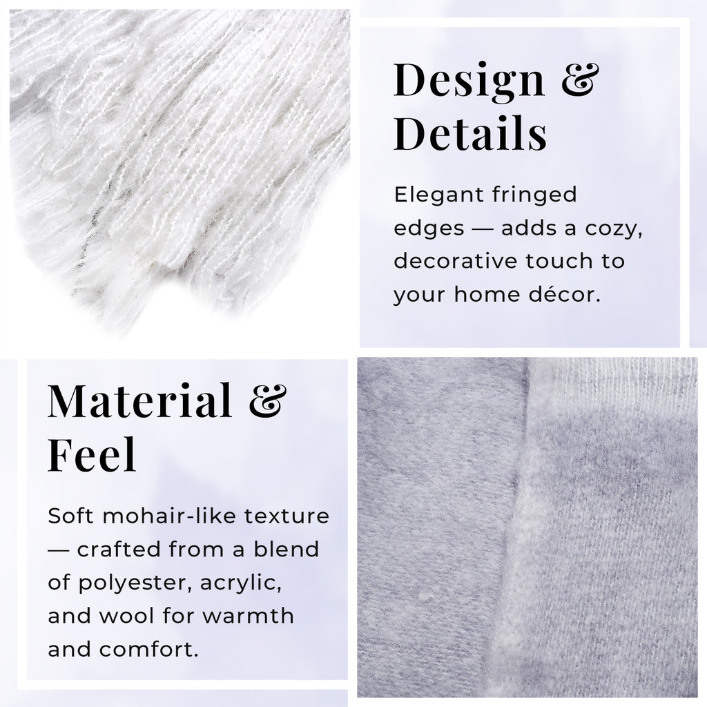 Supersoft Mohair Wool Cozy Mix Blanket with Timeless Appeal (Size 170x130 cm) - Rust_8244668_4