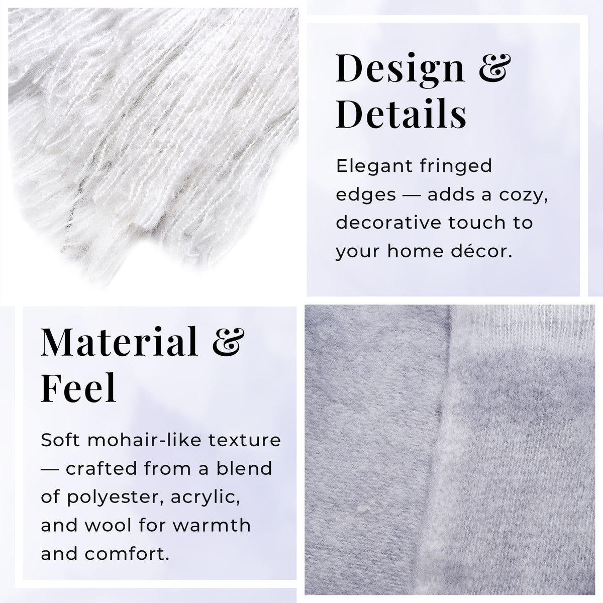 Supersoft Mohair Wool Cozy Mix Blanket with Timeless Appeal (Size 170x130 cm) - Rust 8244668 4