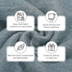 Supersoft Mohair Wool Cozy Mix Blanket with Timeless Appeal (Size 170x130 cm) - Silver Grey_8244669_3