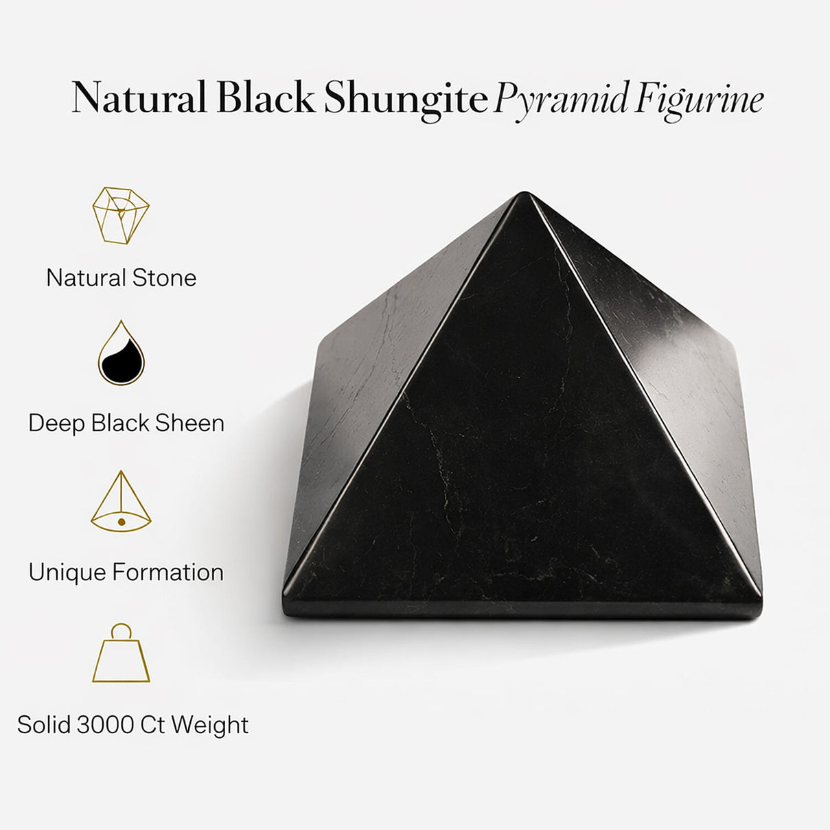 Natural Shungite Pyramid Figurine 3000.00 Ct. 8245311 2