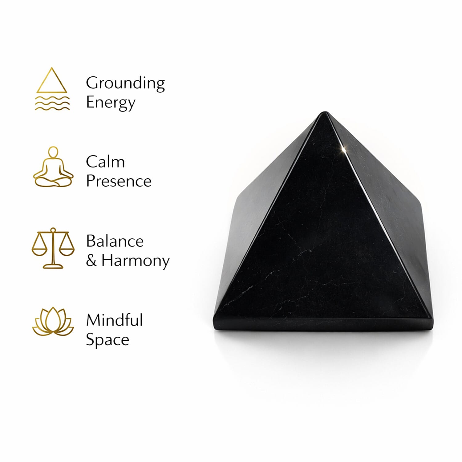 Natural Shungite Pyramid Figurine 3000.00 Ct. 8245311 3