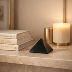 Natural Shungite Pyramid Figurine 3000.00 Ct.