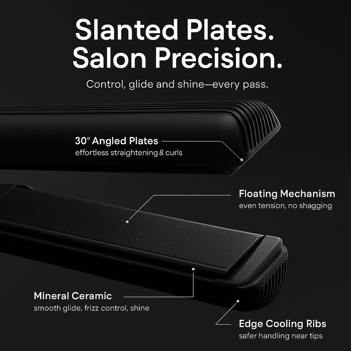 Hur.iron Slant Hair Straightener â€“ Precision Styling Tool 8245389 1