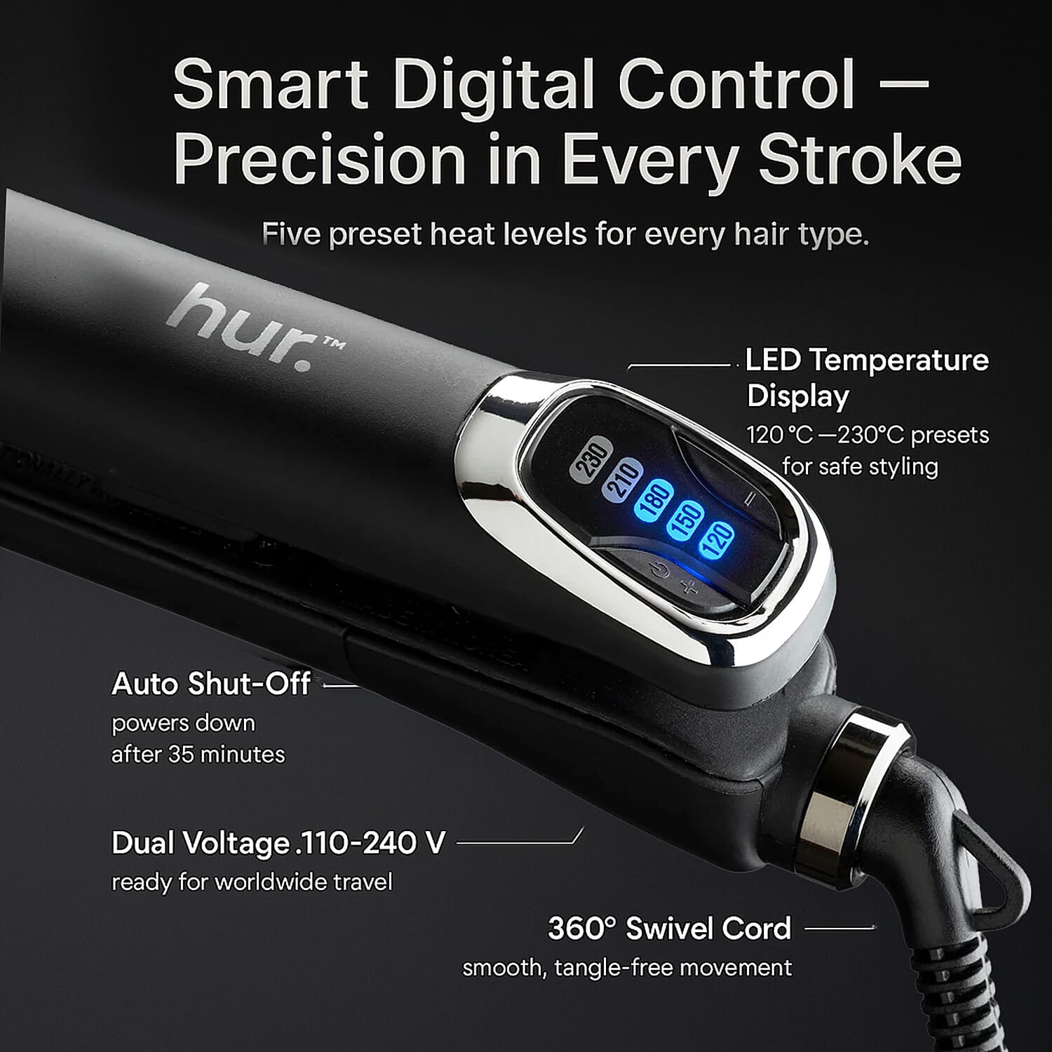 Hur.iron Slant Hair Straightener â€“ Precision Styling Tool 8245389 2