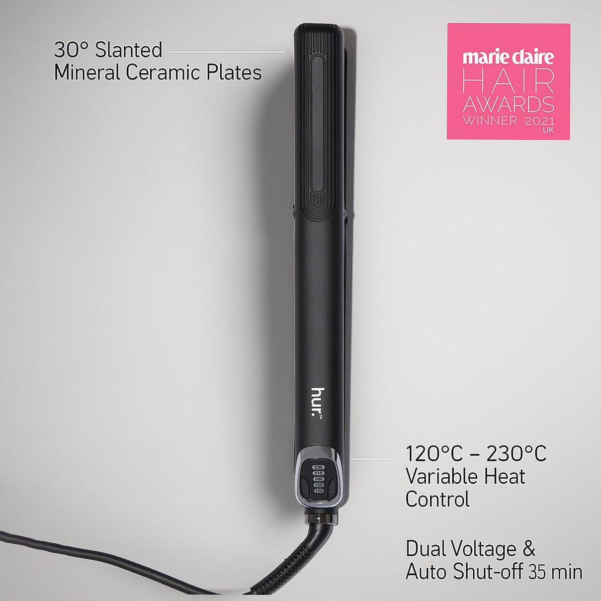 Hur.iron Slant Hair Straightener â€“ Precision Styling Tool 8245389 3