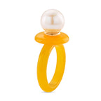 D'Joy Edison Pearl & Honey Jade Ring in Yellow Gold Plated Sterling Silver 26.52 Ct._8245958_3