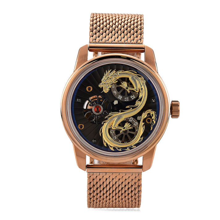Limited Edition William Hunt London Dragon Watch with Automatic Movt. 5 ATM Water Resistancy, Blue Sapphire Crystal Dial and Adjustable Milanese Strap 8247016 1
