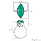 D'Joy Emeraldine Triplet Quartz Solitaire Ring in Platinum Overlay Sterling Silver 8.24 Ct._8247582_5