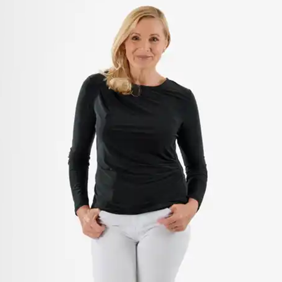 La Marey Long Sleeve Side Fall Top (Size 12) - Black V32564572 0
