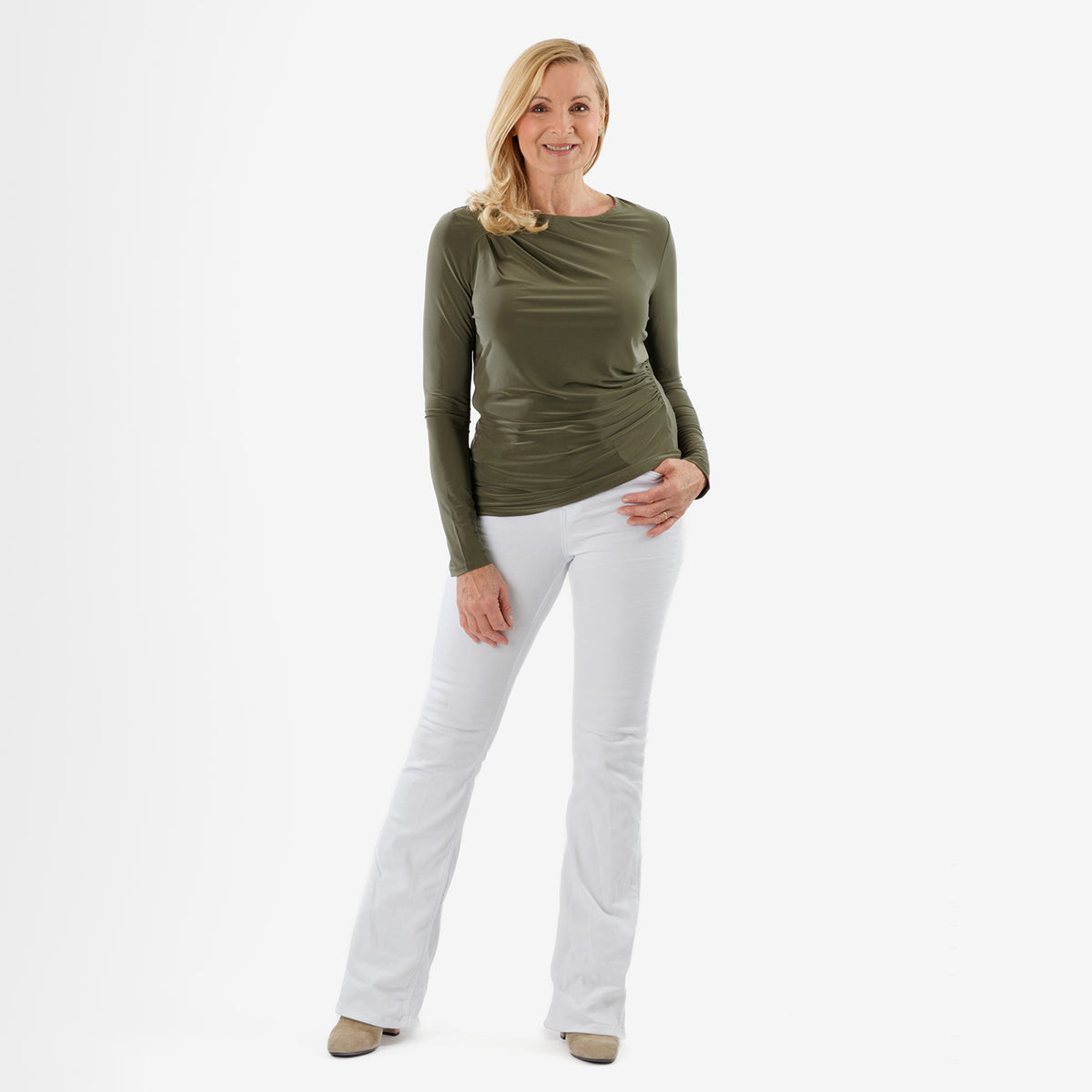 La Marey Long Sleeve Side Fall Top (Size 12) - Green 8247835 1