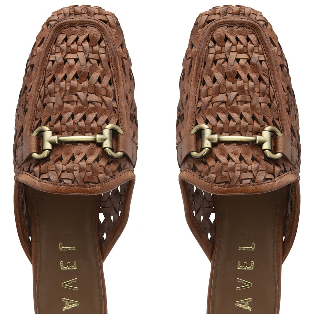 Ravel Women's Leather Anston Crochet Loafers (Size 6) - Tan_8247864