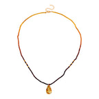 Multi Colour Amber Beads Necklace (Size 22 + 2 Ext) in Yellow Gold Plated Sterling Silver 17.50 Ct._8248055_2