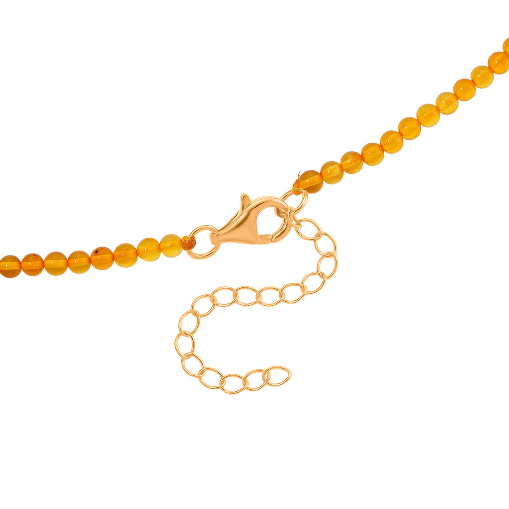 Multi Colour Amber Beads Necklace (Size 22 + 2 Ext) in Yellow Gold Plated Sterling Silver 17.50 Ct._8248055_4