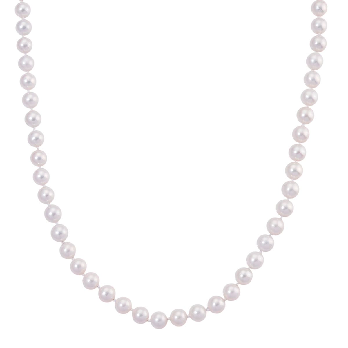 AAA Rare Size Edison Pearl (8-10mm) Necklace (Size 30) in Rhodium Overlay Sterling Silver 8248083 0
