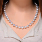 AAA Rare Size Edison Pearl (8-10mm) Necklace (Size 30) in Rhodium Overlay Sterling Silver_8248083_1