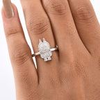 Luxuriant Round Cut Lab Grown Diamond (SI/GH) Ring in Rhodium Overlay Sterling Silver 0.25 Ct._8248126_2