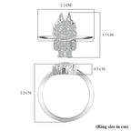 Luxuriant Round Cut Lab Grown Diamond (SI/GH) Ring in Rhodium Overlay Sterling Silver 0.25 Ct._8248126_5