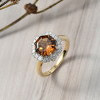 Luxuriant 10K Yellow Gold AAA Golden Turkizite, Lab Grown Diamond GH, SI Solitaire Ring, Gold Wt.3.28 Gms  4.450  Ct._8249115_1