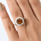 Luxuriant 10K Yellow Gold AAA Golden Turkizite, Lab Grown Diamond GH, SI Solitaire Ring, Gold Wt.3.28 Gms  4.450  Ct._8249115_2