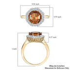 Luxuriant 10K Yellow Gold AAA Golden Turkizite, Lab Grown Diamond GH, SI Solitaire Ring, Gold Wt.3.28 Gms  4.450  Ct._8249115_5