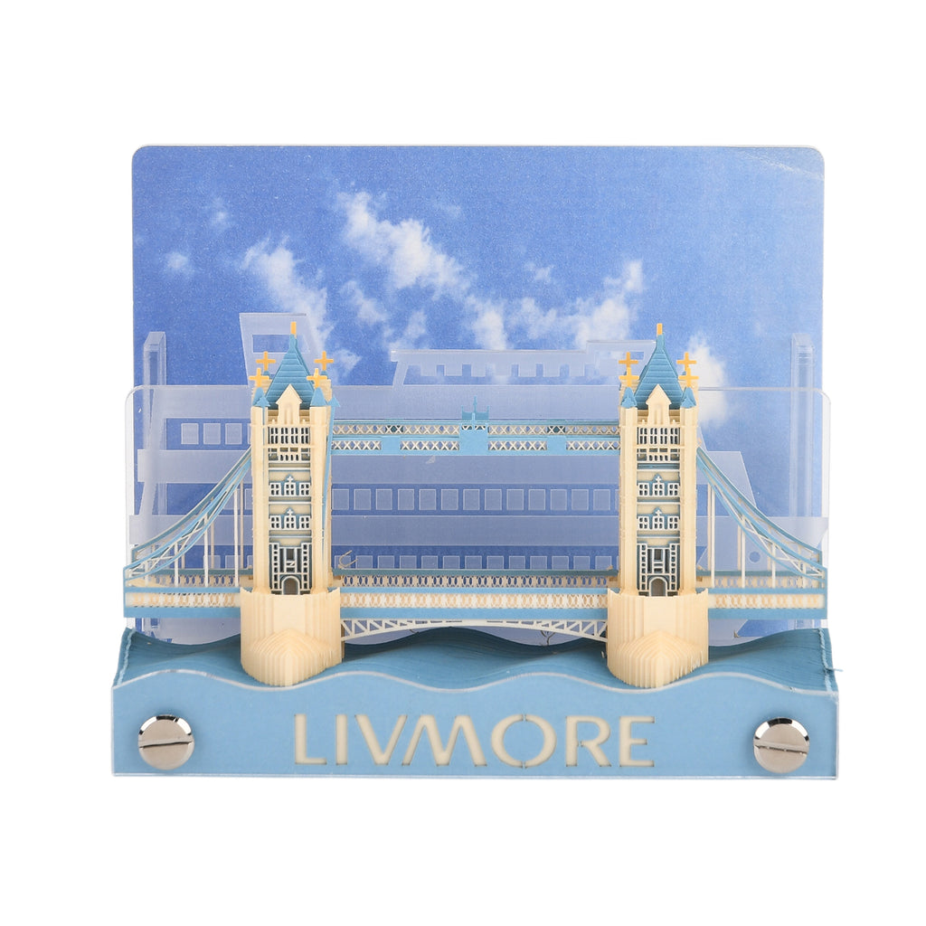 LIVMORE 2026 London Bridge Sculpture Calendar & Acrylic Pen Holder - Grey_8249375_3