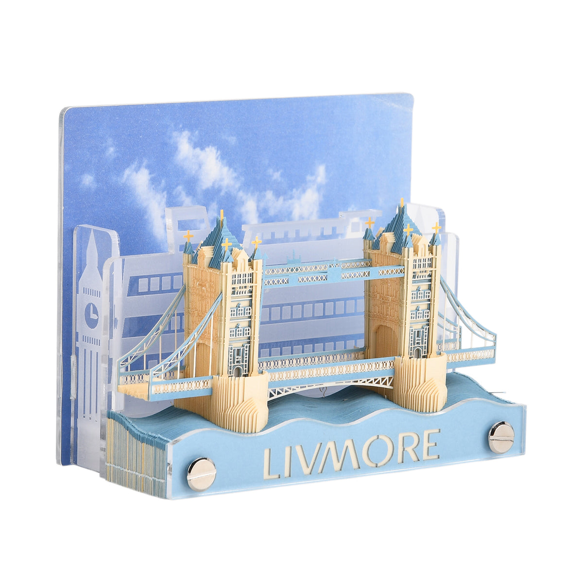 LIVMORE 2026 London Bridge Sculpture Calendar &amp; Acrylic Pen Holder - Grey V32572783 7
