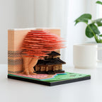 LIVMORE 2026 Tree House Sculpture Calendar & Acrylic Pen Holder - Pink_8249378_1
