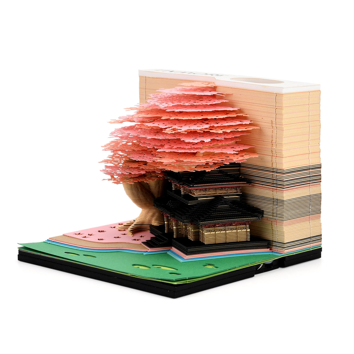 LIVMORE Tree House Sculpture Calendar &amp; Acrylic Pen Holder - Pink V32520864 5