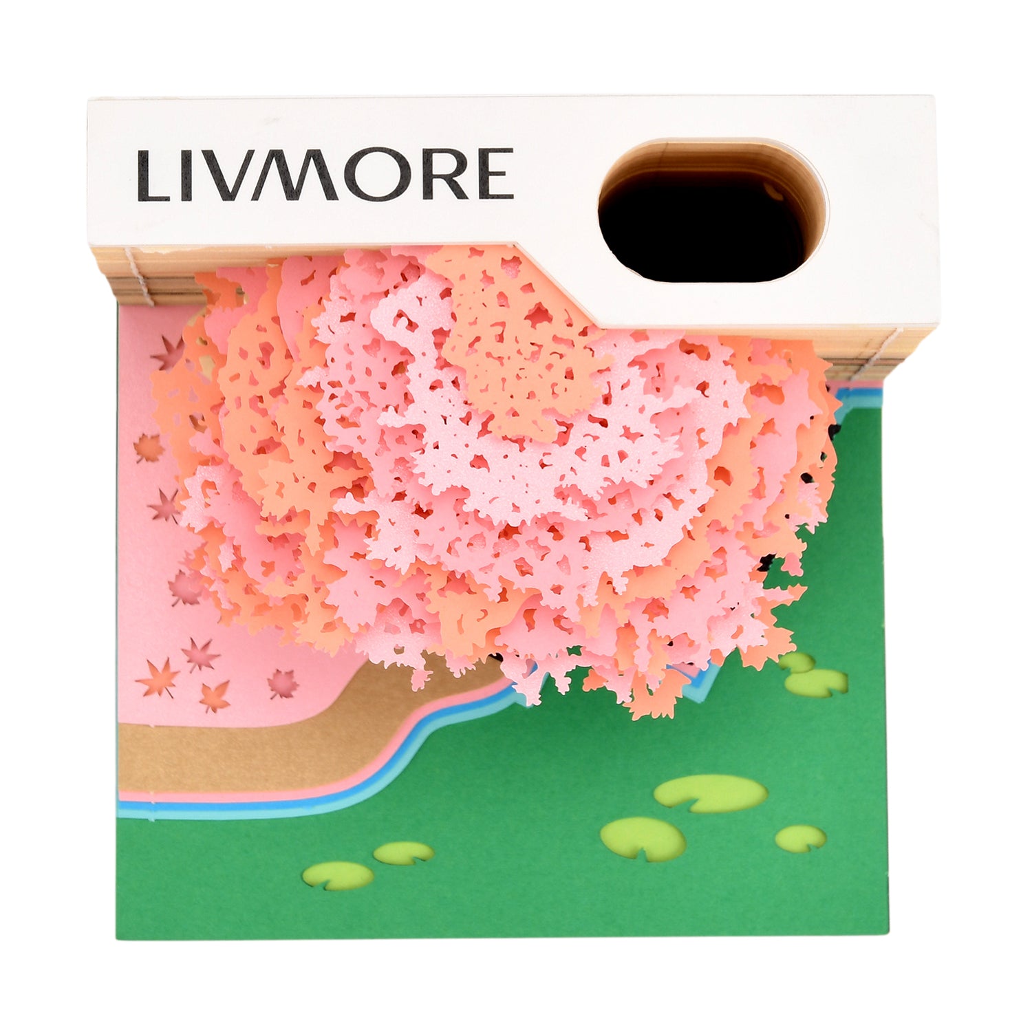 LIVMORE Tree House Sculpture Calendar &amp; Acrylic Pen Holder - Pink V32520864 8