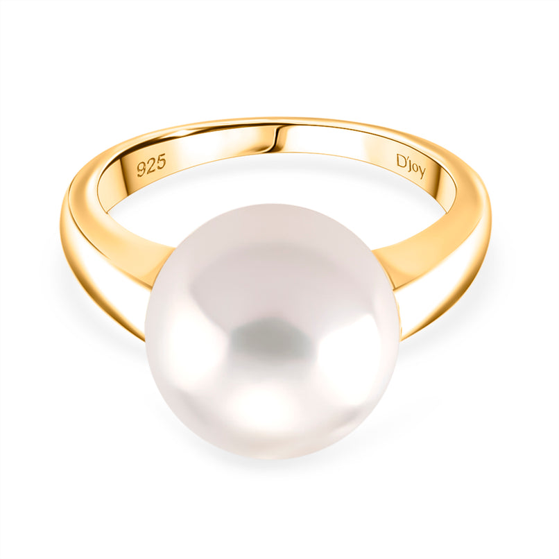 D'joy Edison Pearl (12 mm)  Ring in Yellow Gold Plated Sterling Silver_8249699