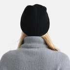 La Marey Pattern Beanie Hat (22 x 21 cm) - Black with Stones_8249754_1