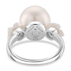 D'joy White Edison Pearl & White Mother Of Pearl Ring in Rhodium Overlay Sterling Silver 15.00 Ct._8249869_3