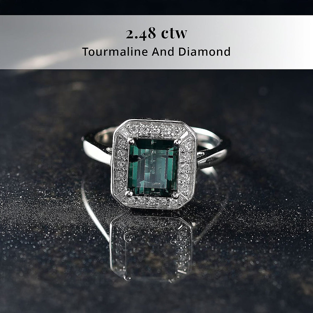 Certified and Appraised RHAPSODY AAAA Lagoon Tourmaline White Diamond EF, VS Solitaire Ring in 950 Platinum, Platinum Wt.6.43 Gms  2.600  Ct. 8249940 2