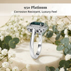 Rhapsody 950 Platinum AAAA Lagoon Tourmaline White Diamond EF, VS Solitaire Ring, Platinum Wt.6.43 Gms  2.600  Ct._8249940_3